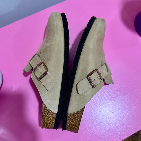 Boston Clog taupe ish shade tobacco color Regular Footbed Narrow Width Size 39 - Picture 8 of 9